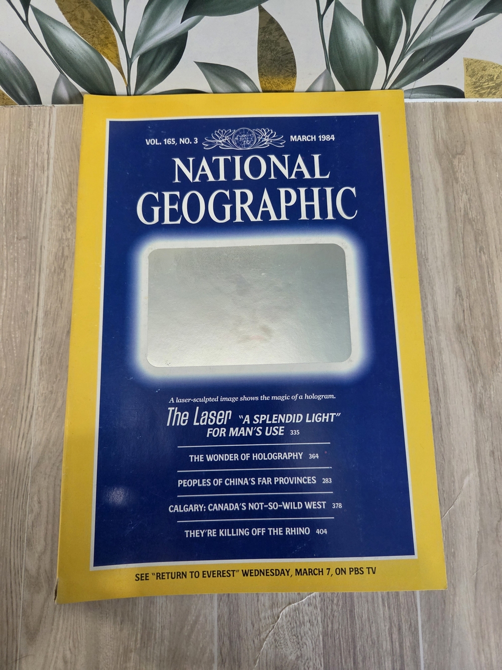 Vintage National Geographic March 1984 1st 3D Hologram Cover Eagle Laser